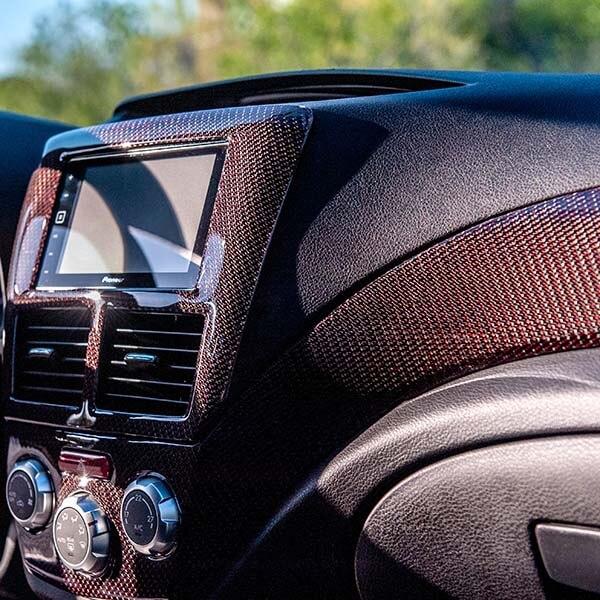 Subaru Impreza WRX STi 2012 Red Carbon Fiber Interior Shop Carbon Touch