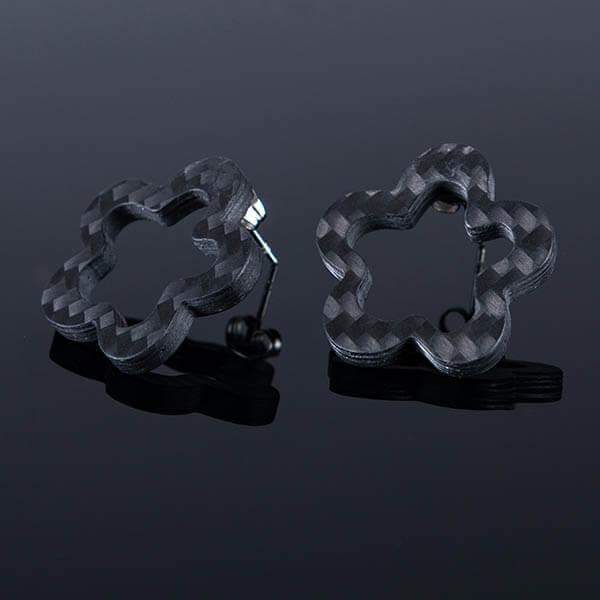 Carbon Fiber Earrings Flower Shop Zak Code